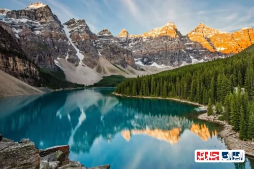 کشف آرامش منحصر به‌فرد در دریاچه مورین بانف – تجربه‌ای بی‌نظیر از طبیعت