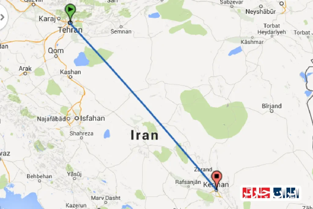 خرید آنلاین بلیط هواپیما از کرمان به تهران امن و مقرون به صرفه ایران چارتر