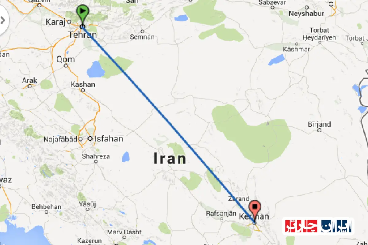 خرید آنلاین بلیط هواپیما از کرمان به تهران امن و مقرون به صرفه ایران چارتر